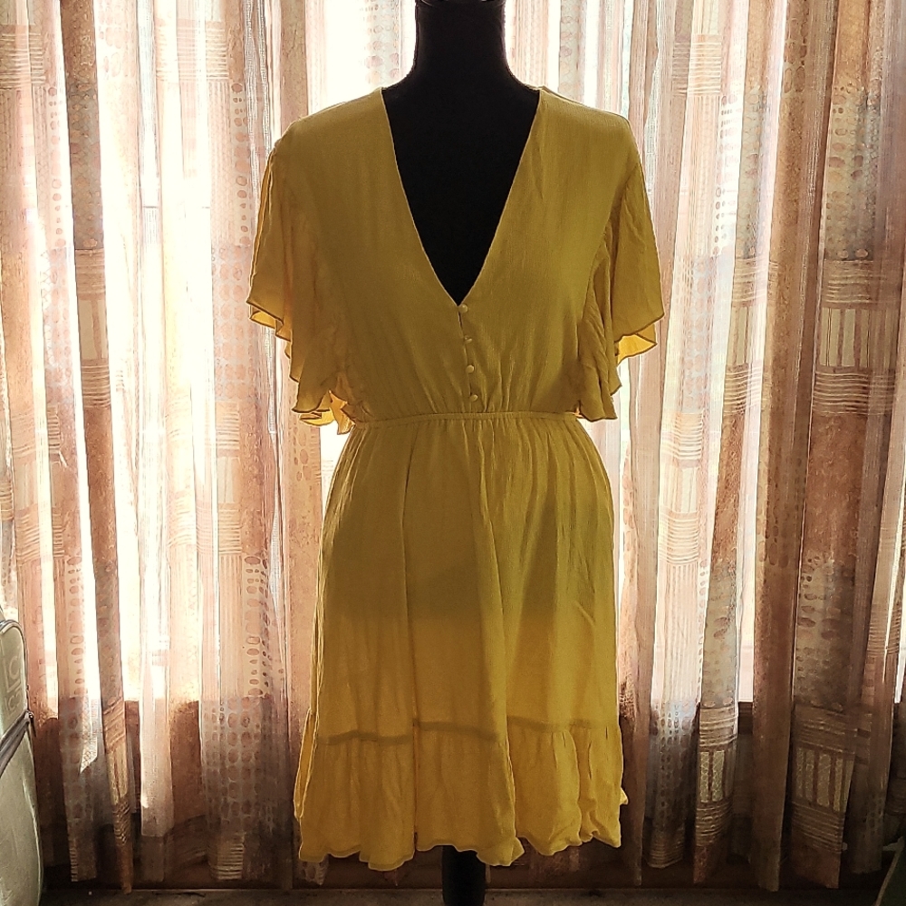 Yellow boho dress.  NWT